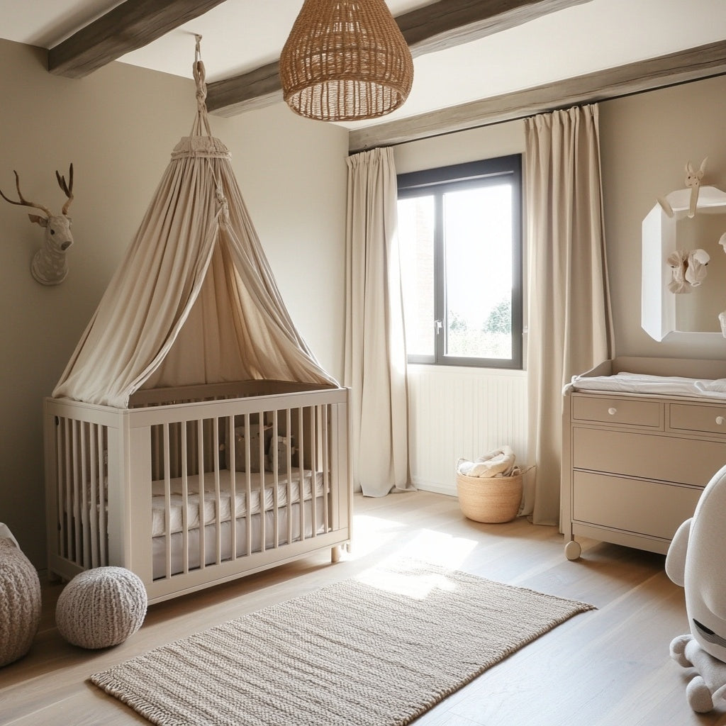 10 ideeën voor een dromerige babykamer met natuurlijke kleuren