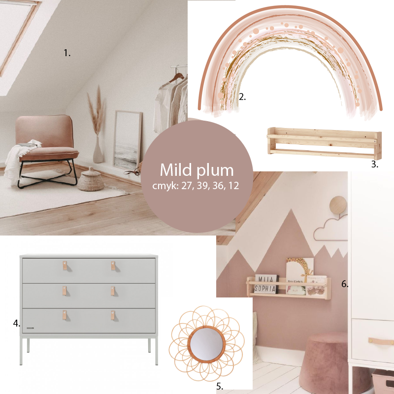 Regenboog muursticker nude tinten kleuradvies