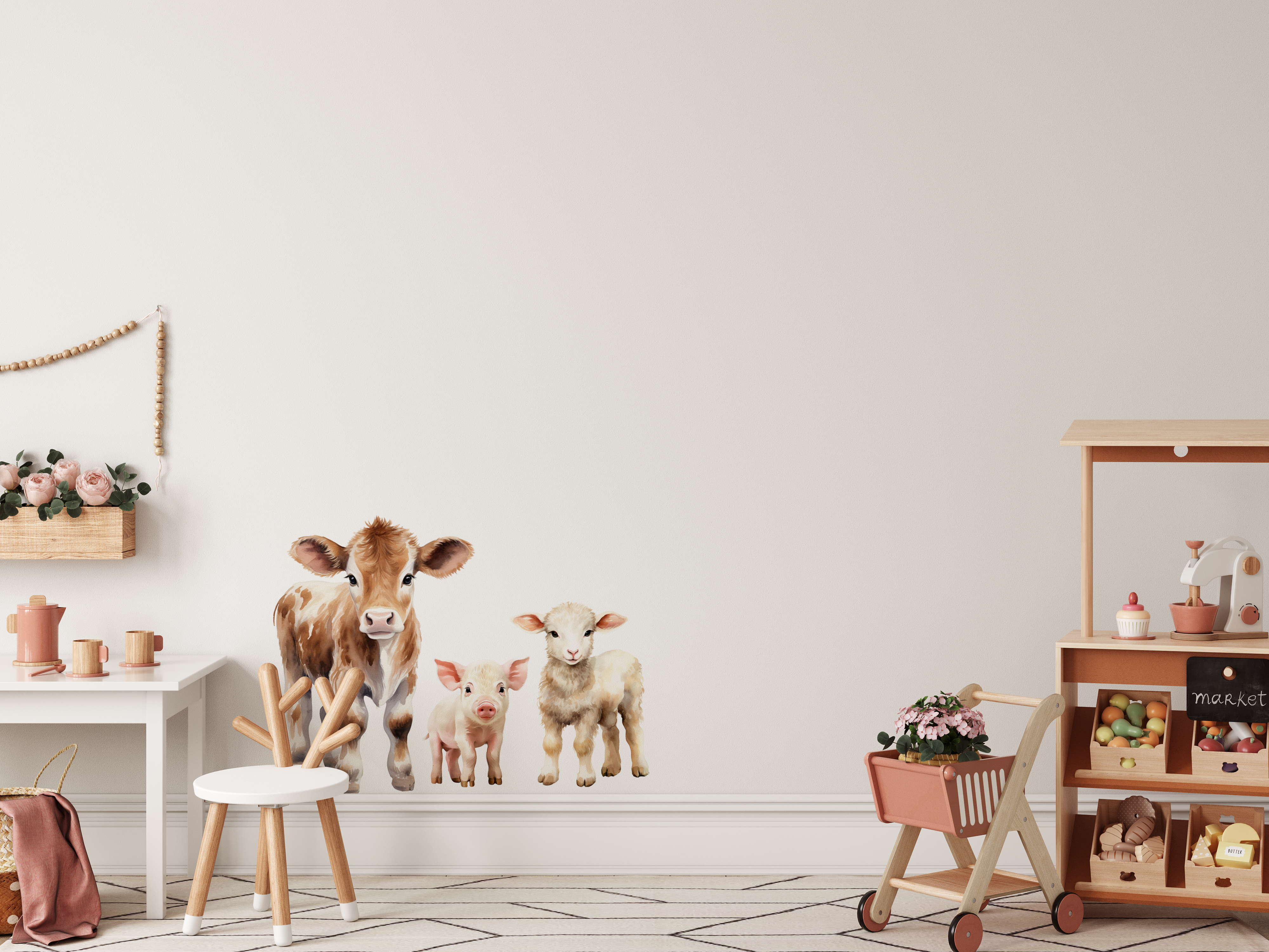 Creëer een speels boerderij thema in de kinderkamer: 5 ideeën om te ontdekken