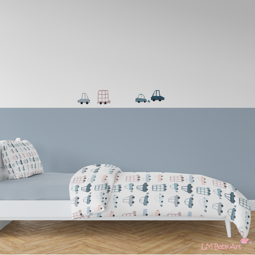 dekbedovertrek auto patroon kinderkamer
