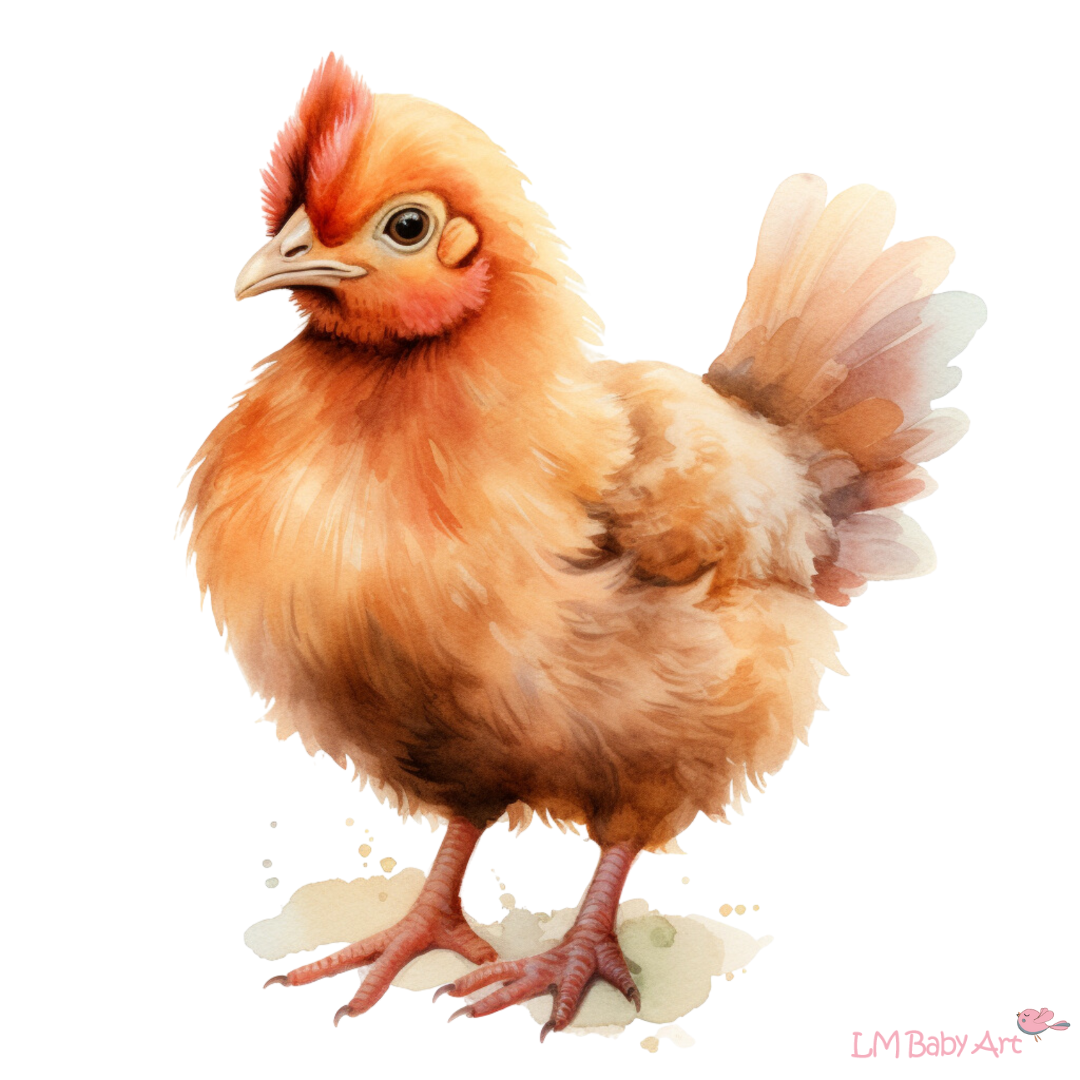 Muursticker kuiken - LM Baby Art