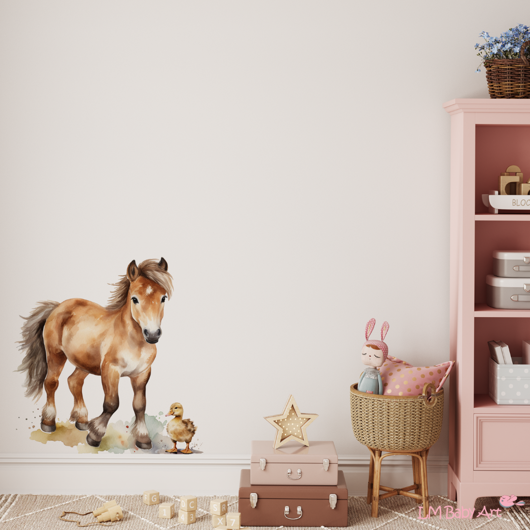 Muursticker paard - LM Baby Art