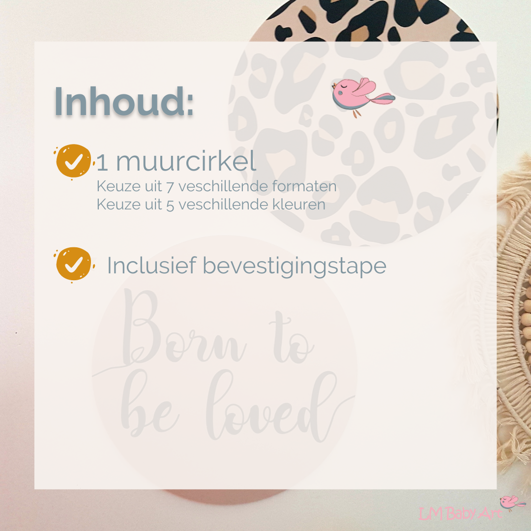 Muurcirkel panterprint | Diverse varianten - LM Baby Art
