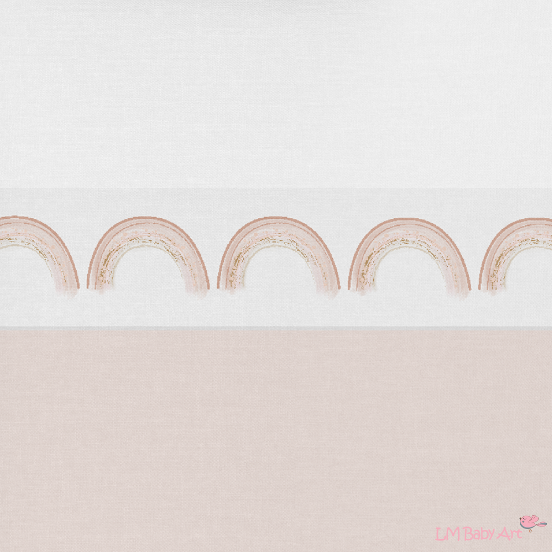 Ledikantlaken regenboog patroon