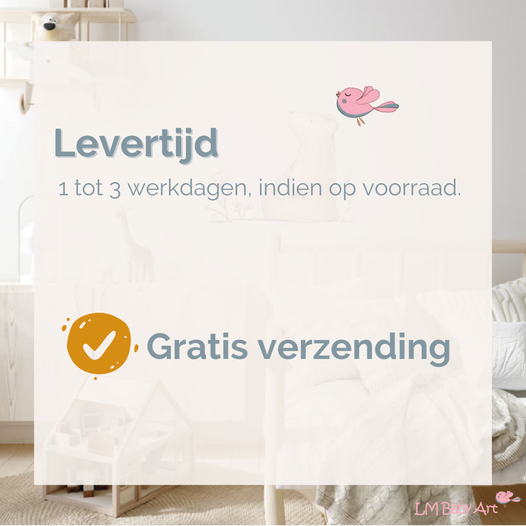 Grote maan muursticker | 66x64cm groot - LM Baby Art