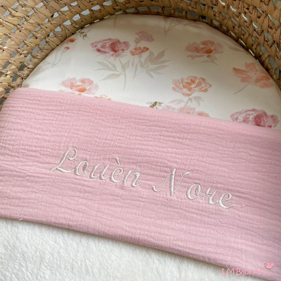 Hydrofiele swaddledoek XL - Dusty roze - 120x120xm - LM Baby Art