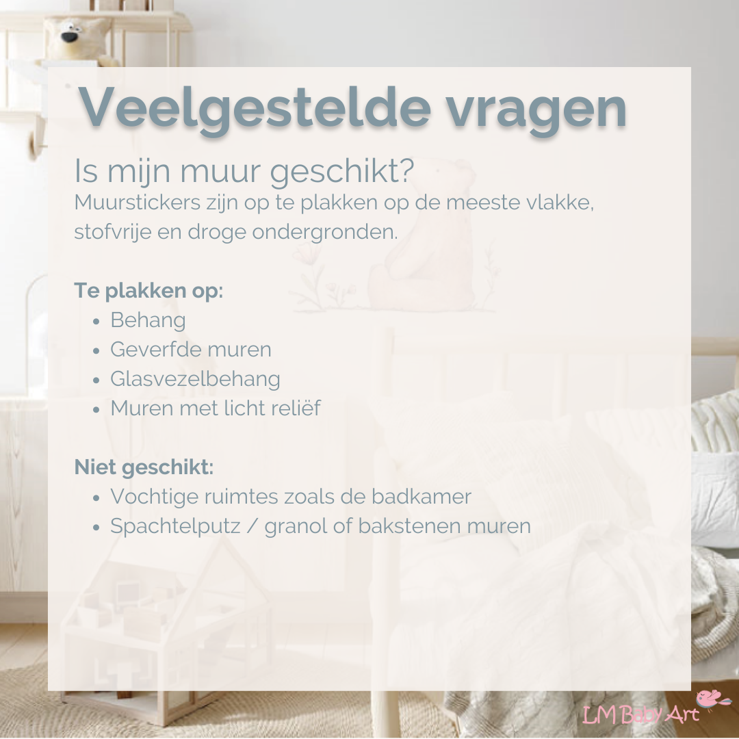 Grote maan muursticker | 66x64cm groot - LM Baby Art