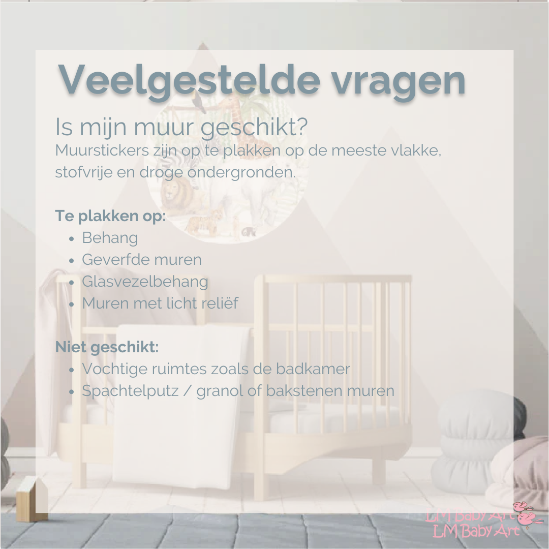 Safari dieren muurcirkel - LM Baby Art