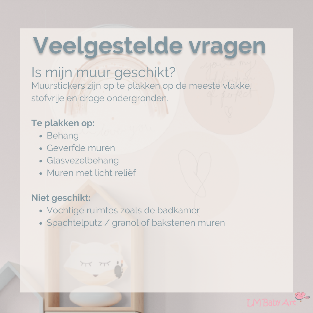 Muurcirkel set - Regenboog collectie - LM Baby Art