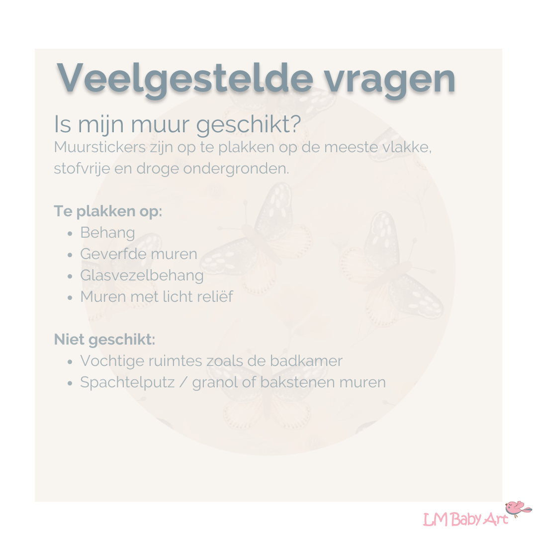 Veelgestelde vragen muurcirkels LM Baby Art