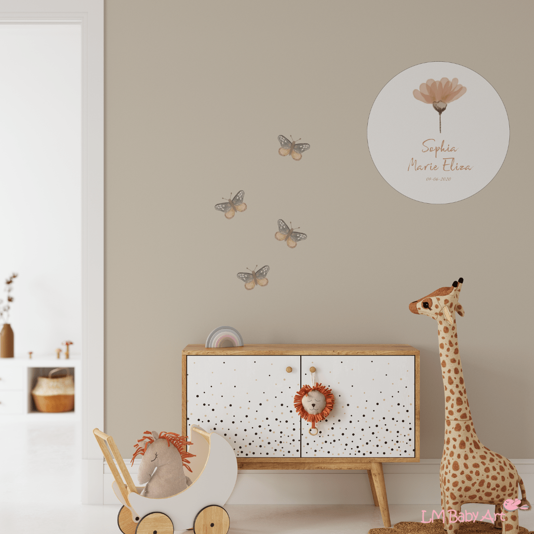 Muurstickers vlinders kinderkamer