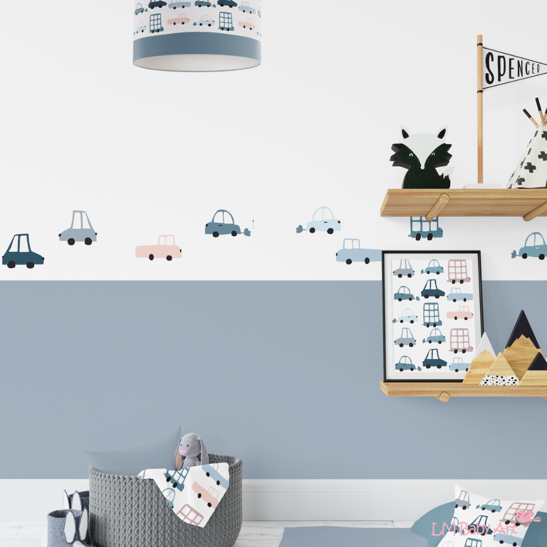 Auto muurstickers op de muur