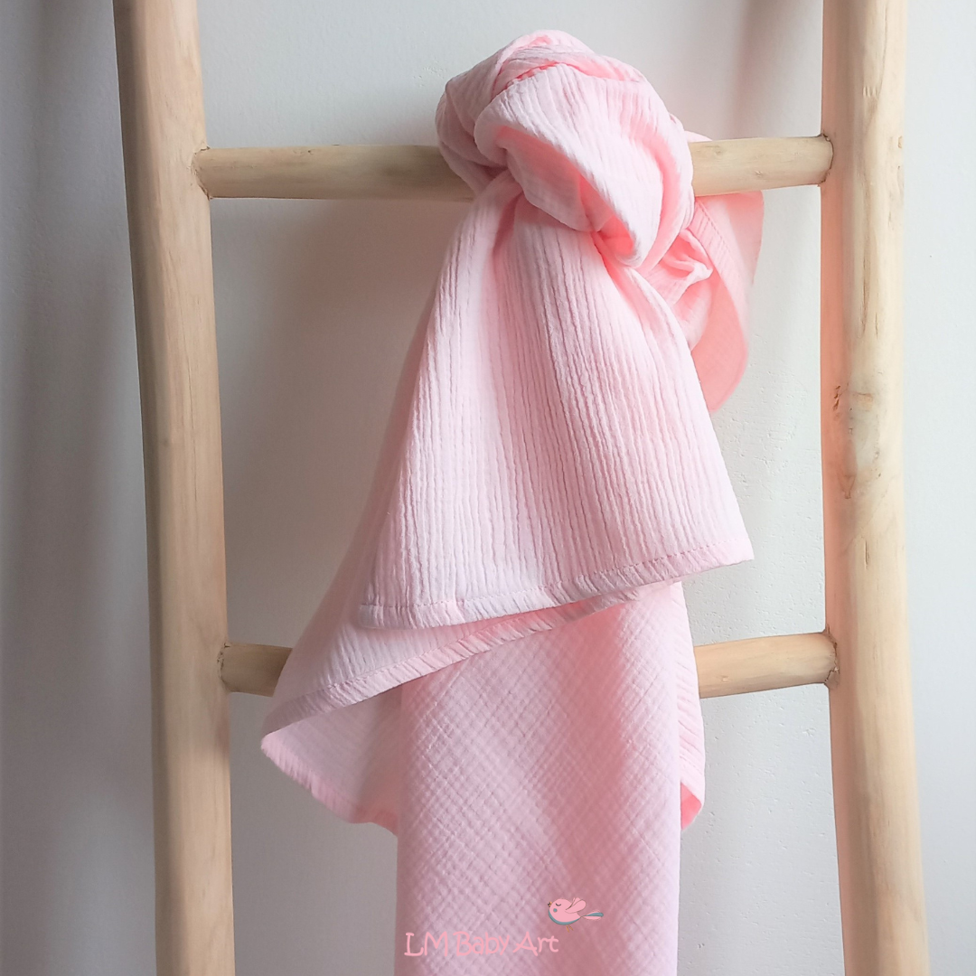 Hydrofiele swaddledoek XL - New dusty roze - 120x120xm - LM Baby Art