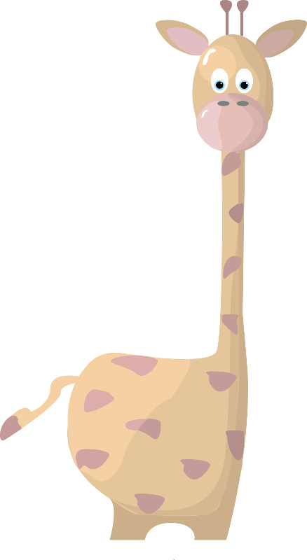 Jungly jungle - Giraf muursticker - LM Baby Art
