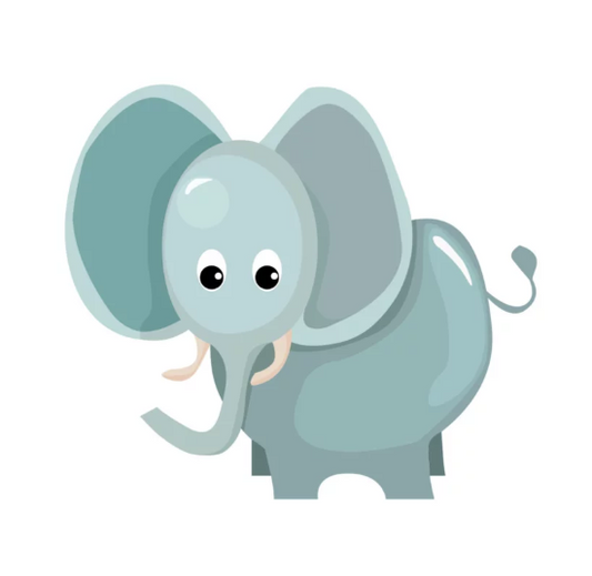 Jungly jungle - Olifant muursticker - LM Baby Art