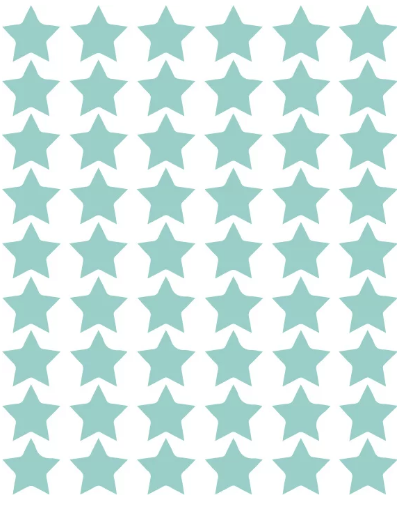 Sterren muurstickers mint groen
