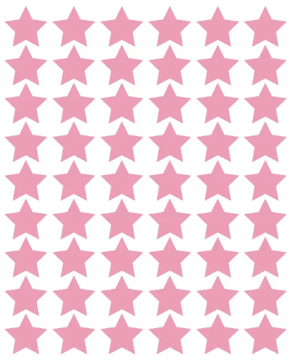 Sterren muurstickers roze