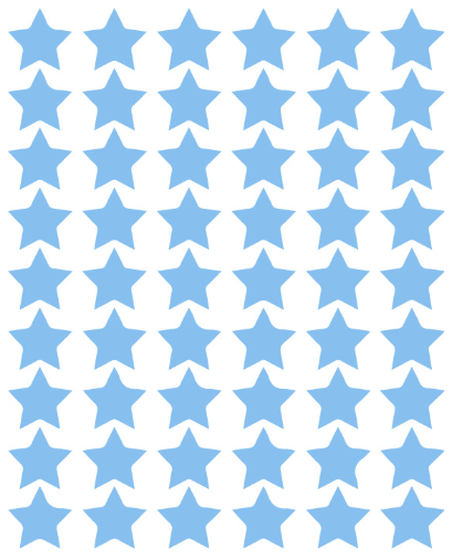 Sterren muurstickers blauw