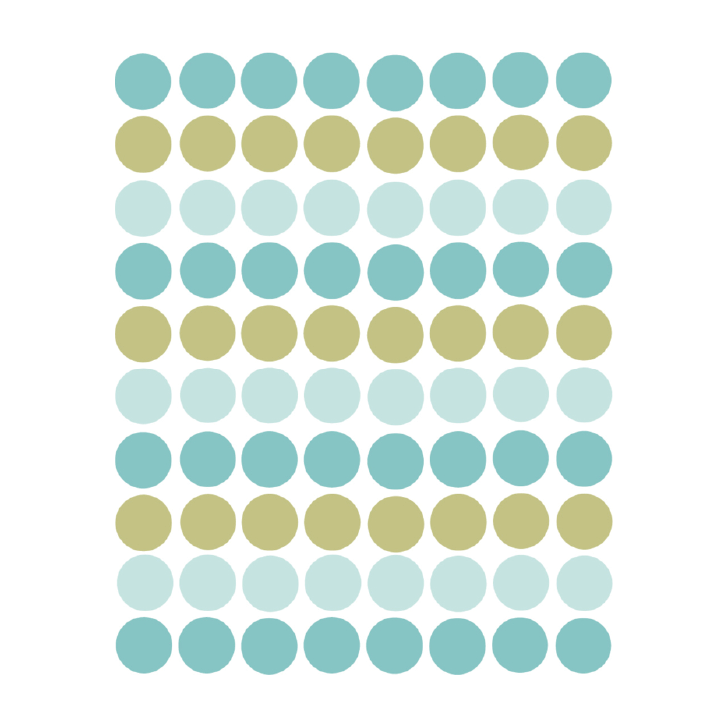 Confetti stipjes muurstickers blauw/goud