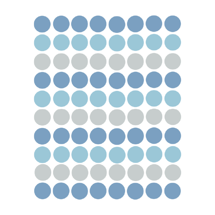 Confetti stipjes muurstickers blauw/grijs
