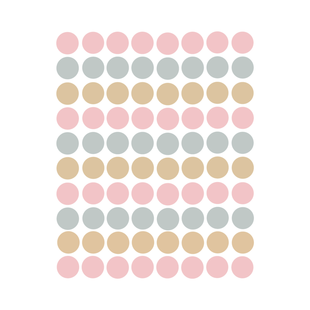 Confetti stipjes muurstickers roze/grijs/goud