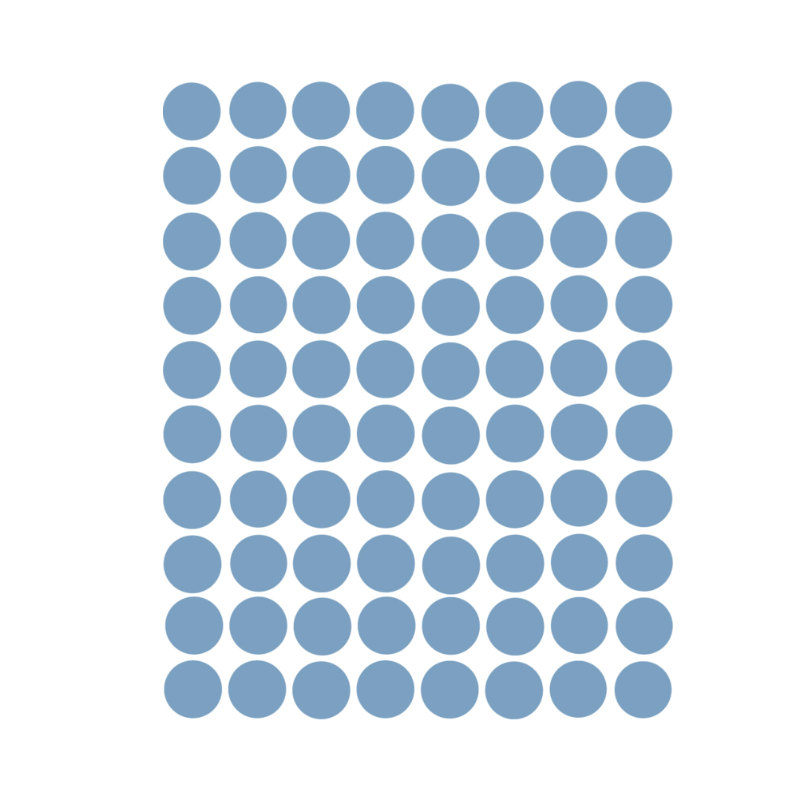 Donker blauwe stippen muurstickers