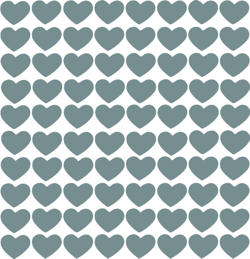 mosgroene hartjes muurstickers