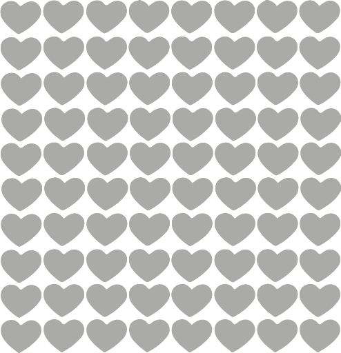 Grijze hartjes muurstickers
