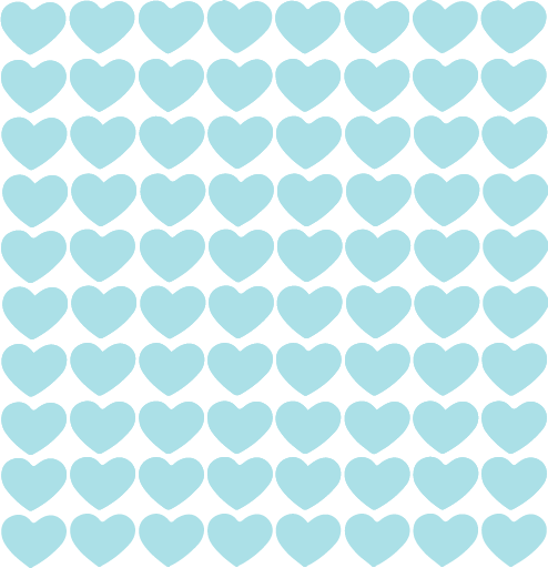 Blauwe hartjes muurstickers