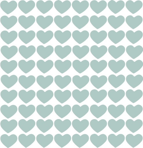 Mint groene hartjes muurstickers