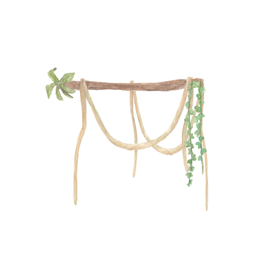 Safari - Boomstam met lianen muursticker - LM Baby Art