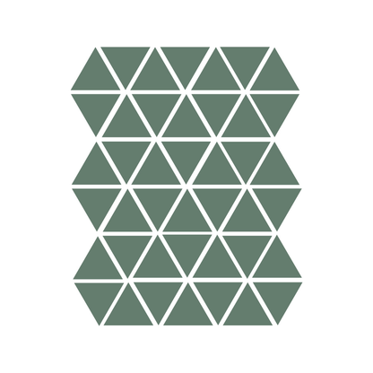 Donker groene driehoek muurstickers