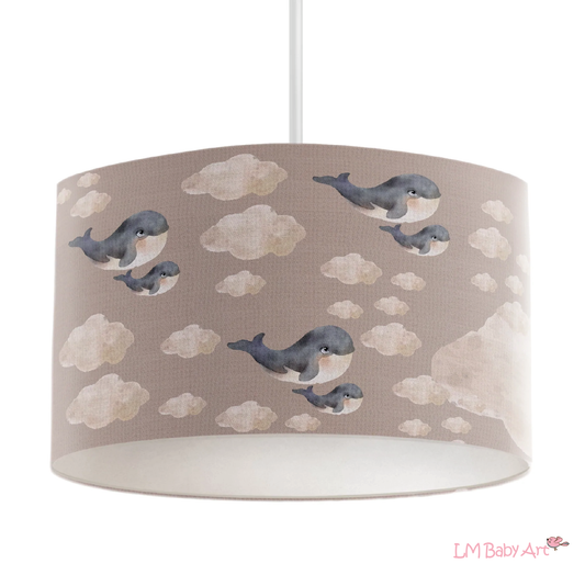 Hanglamp walvissen en wolken - LM Baby Art | Muurdecoratie voor de allerkleinsten