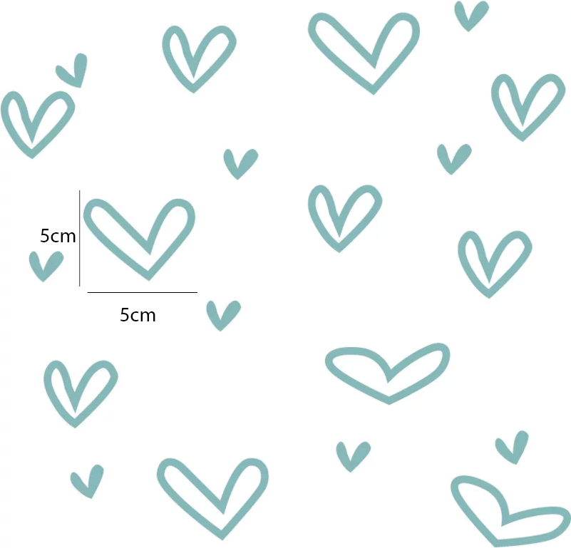 Hartjes muurstickers - LM Baby Art