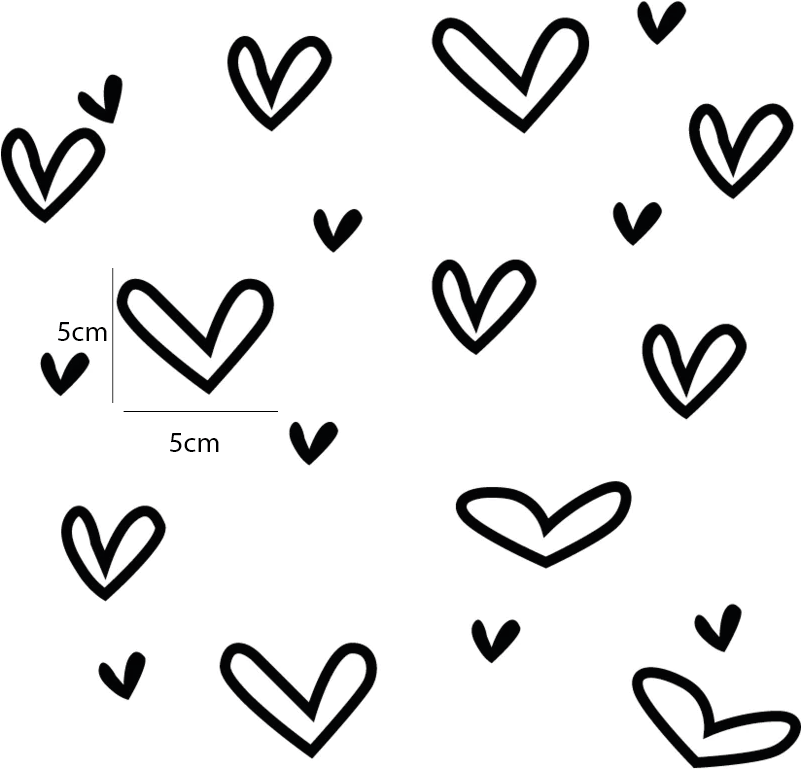 Hartjes muurstickers - LM Baby Art