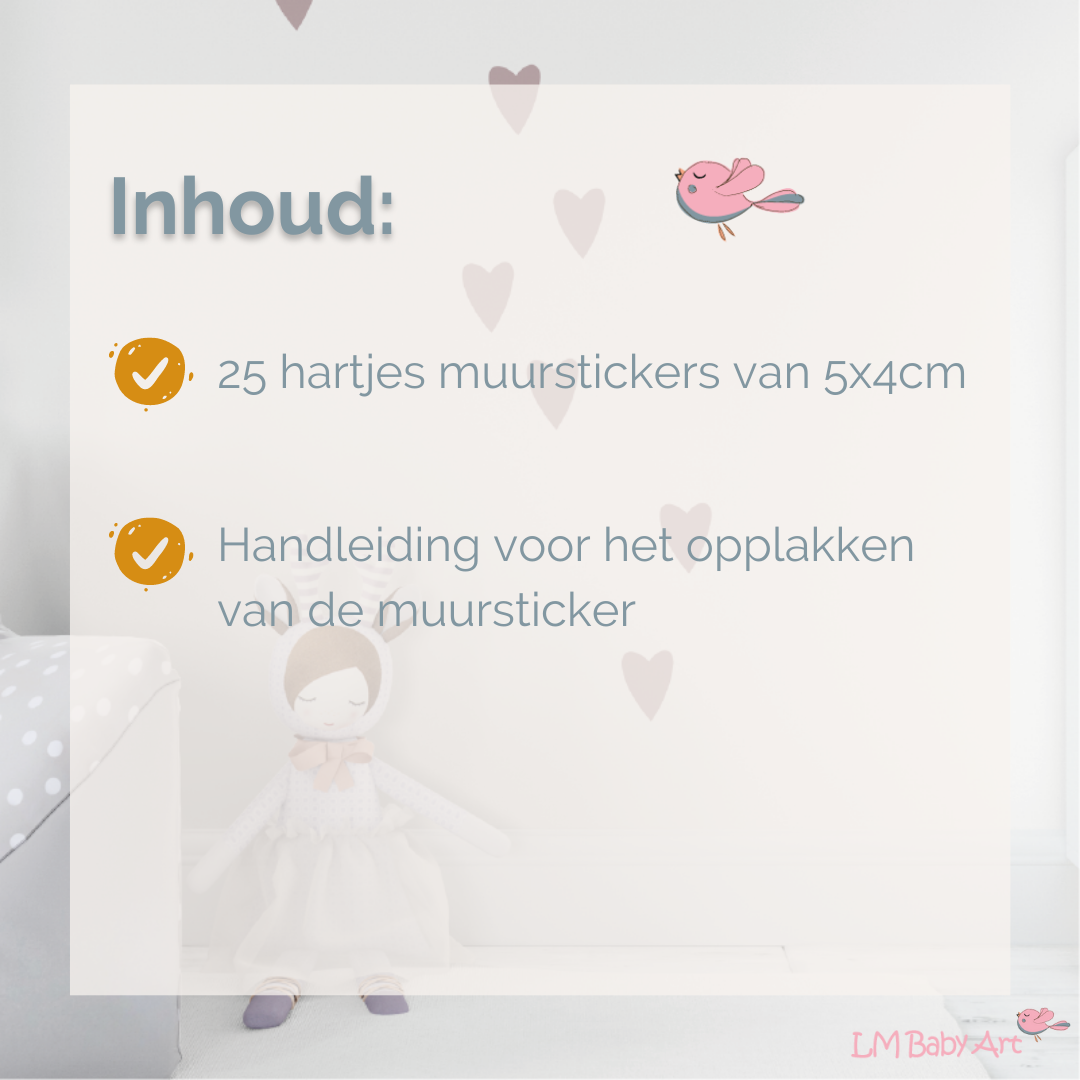 Hartjes muurstickers | Diverse varianten - LM Baby Art
