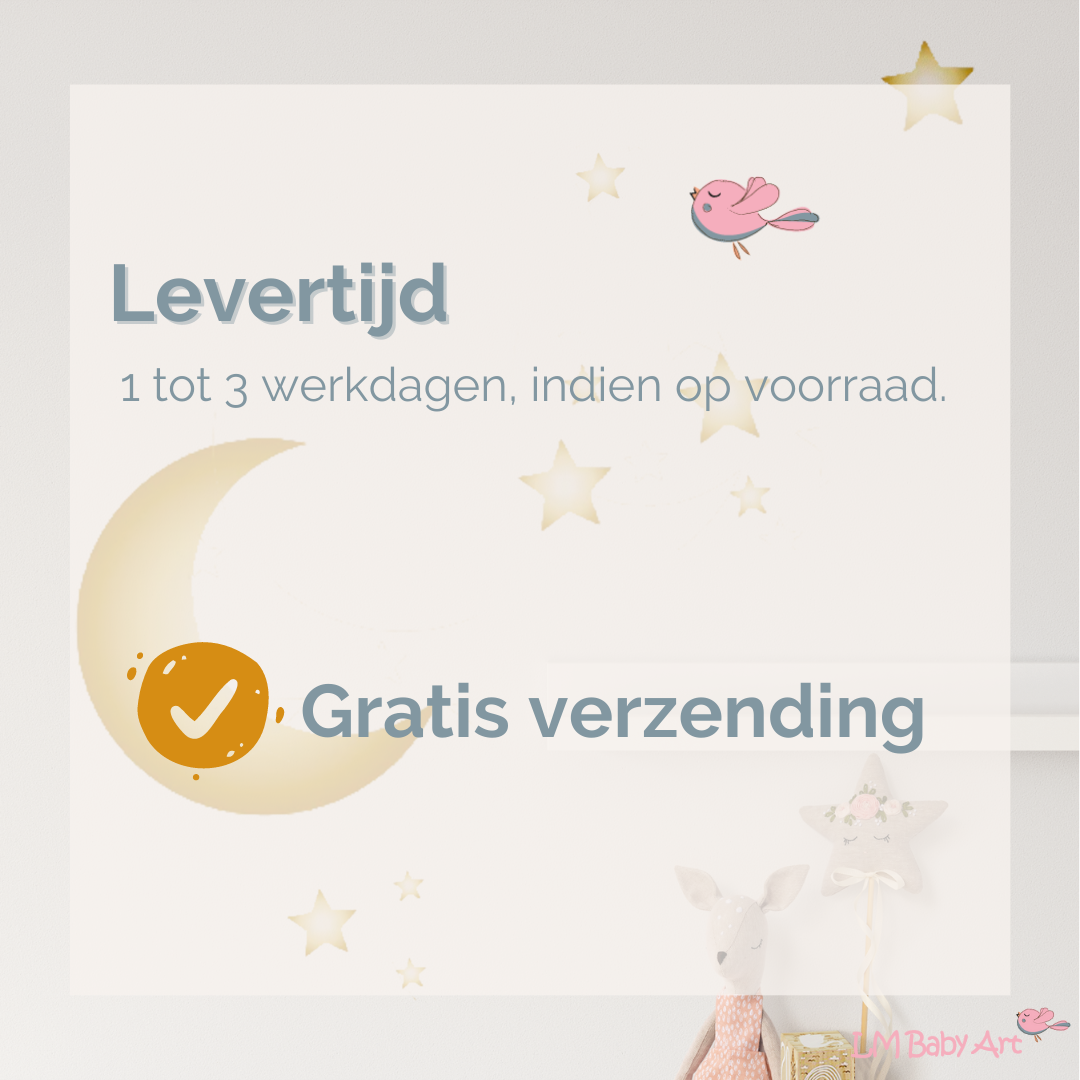 Maan en sterren muurstickers | Diverse varianten - LM Baby Art