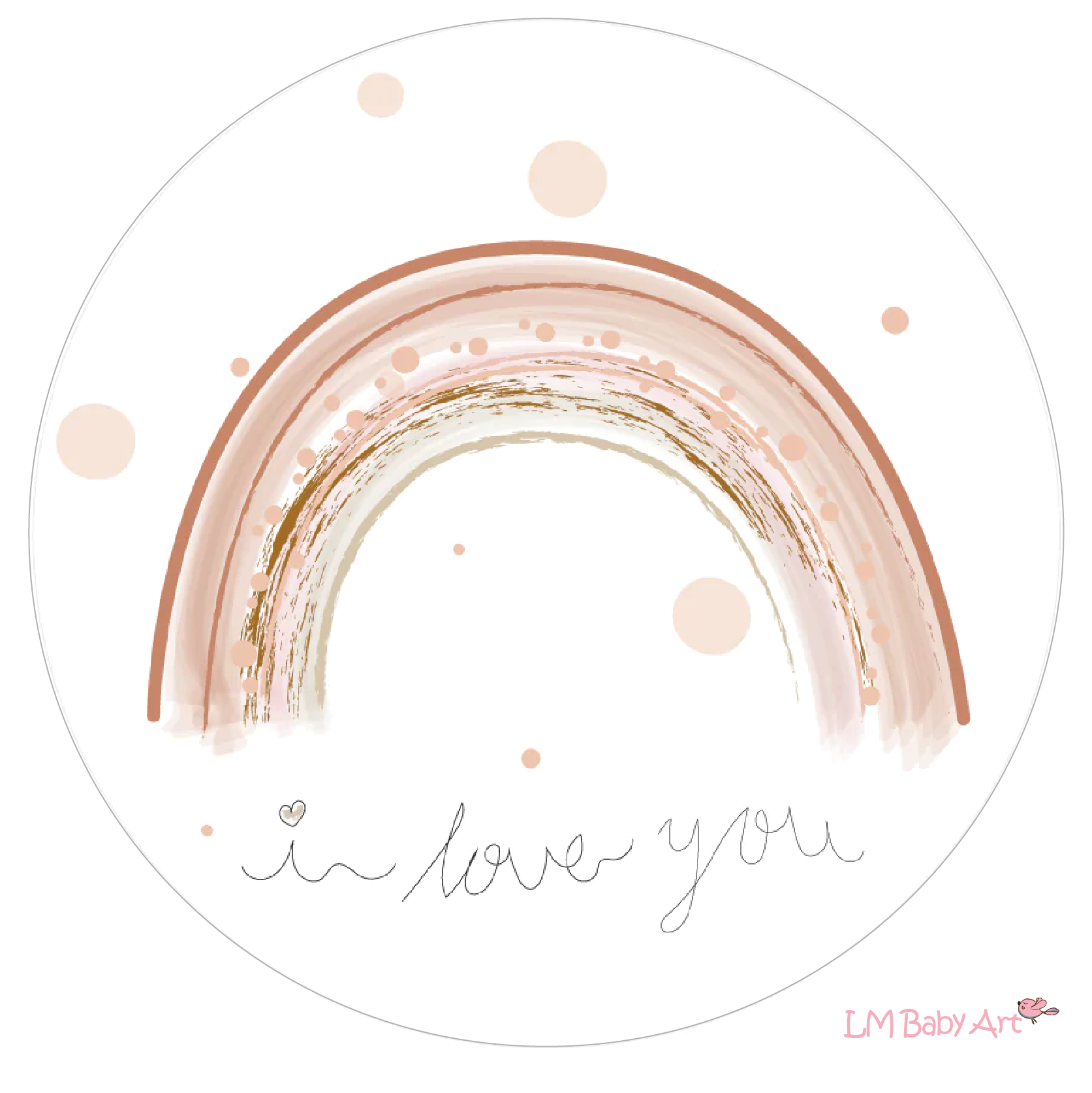 Little Deco Muurtattoo regenboog met hartjes, muursticker kinderkamer Little Deco Muurtattoo regenboog met hartjes, muursticker kinderkamer