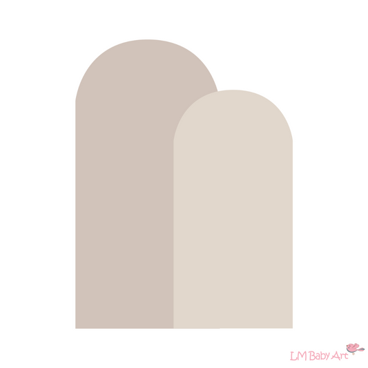 Muurstickers kleurvlakken taupe