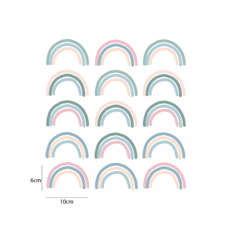 My little rainbow - Regenboog muurstickers gekleurd - LM Baby Art