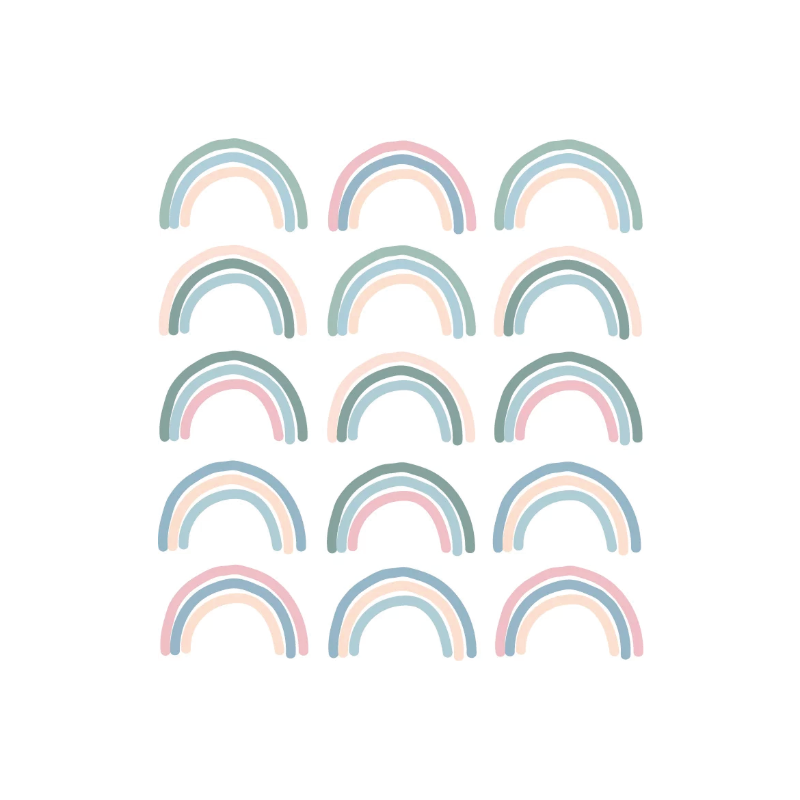 My little rainbow - Regenboog muurstickers gekleurd - LM Baby Art