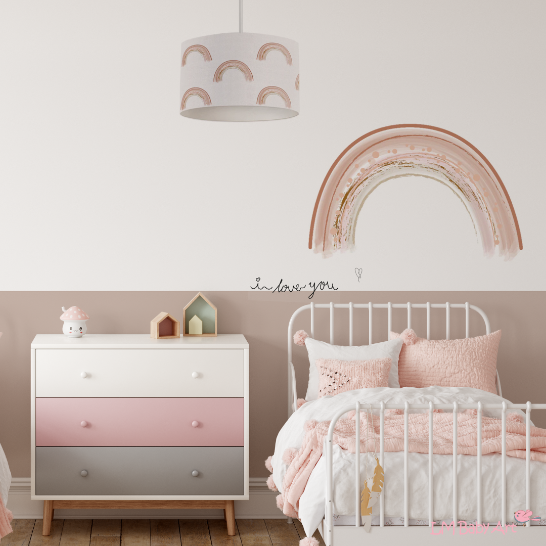 Muursticker grote regenboog - Nude tinten - LM Baby Art