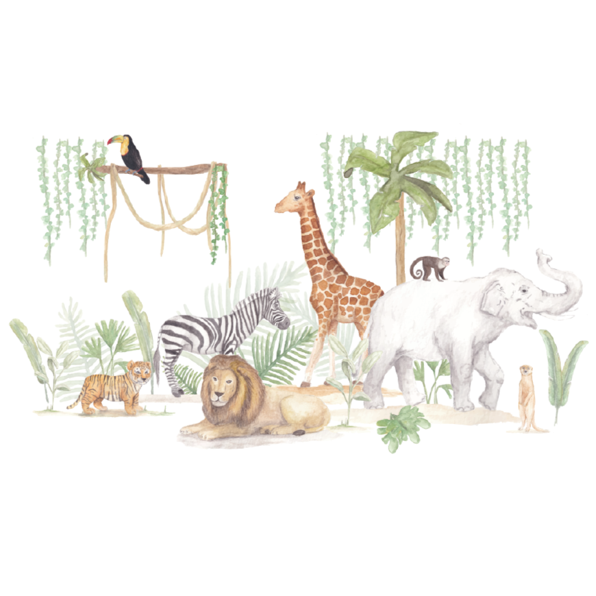 grote Safari muursticker set