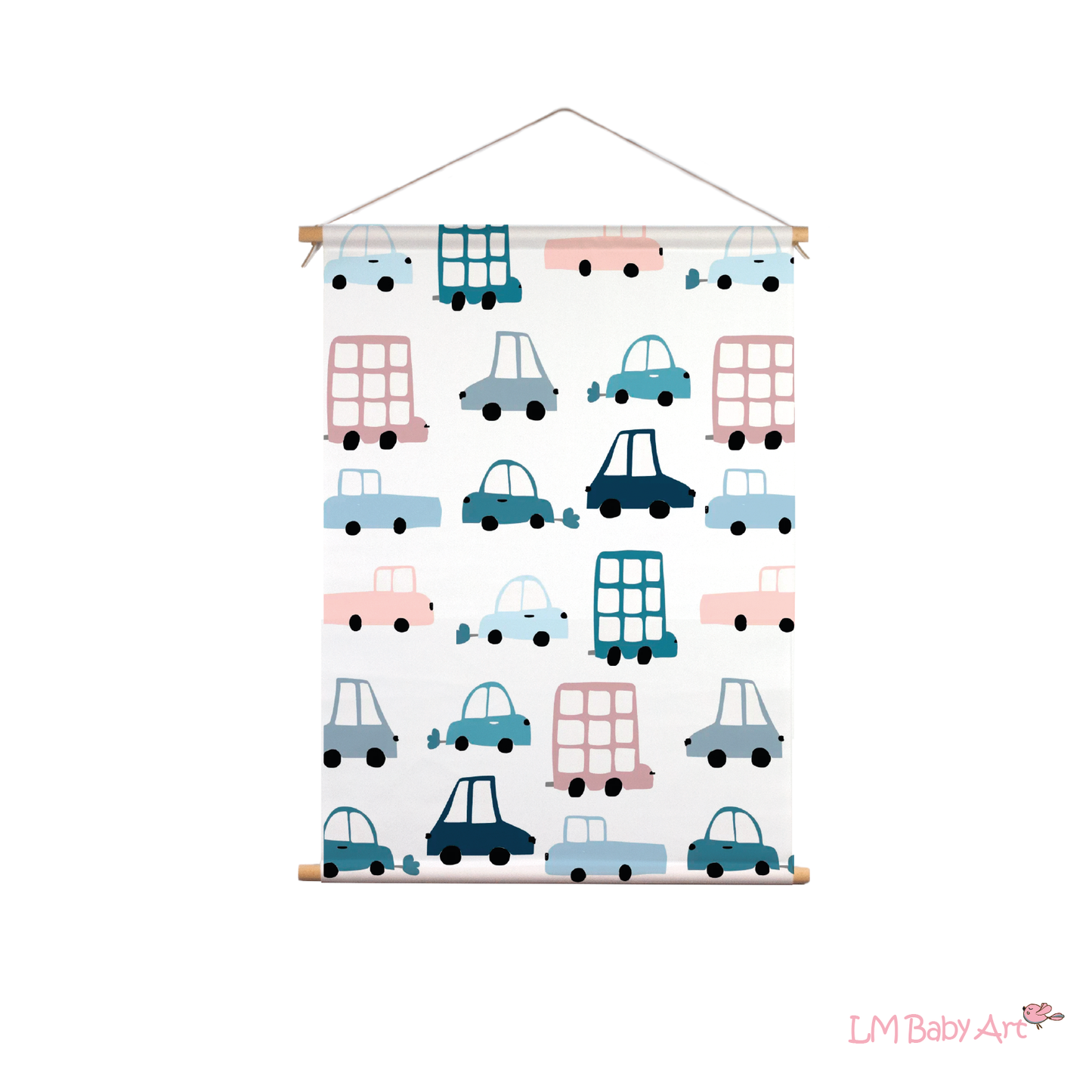 Textielposter auto's | Vroemies collectie - LM Baby Art