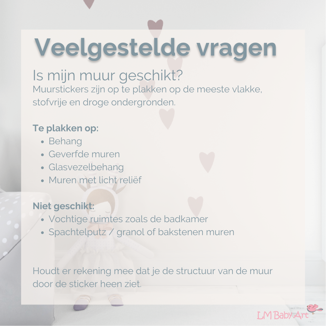 Hartjes muurstickers | Diverse varianten - LM Baby Art