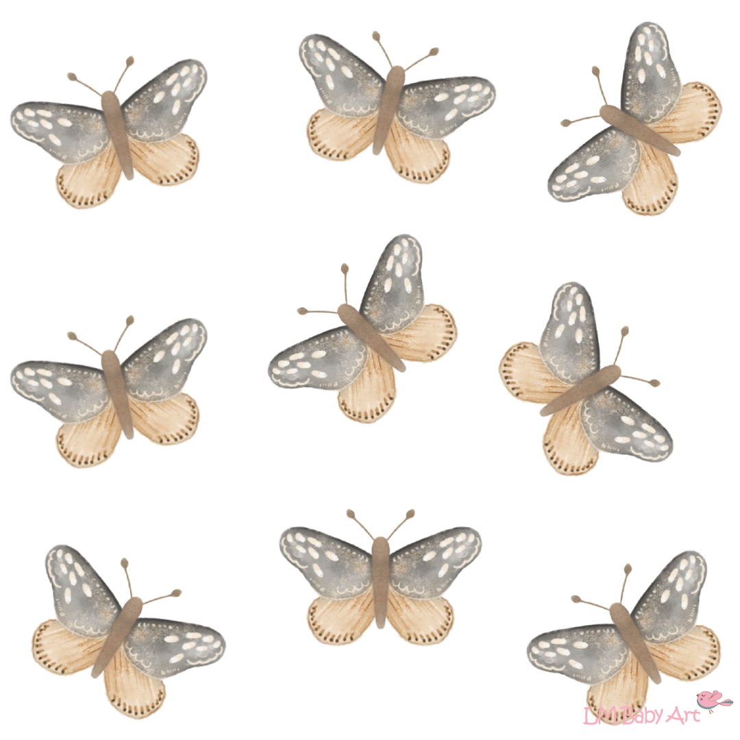 Vlinder muursticker set