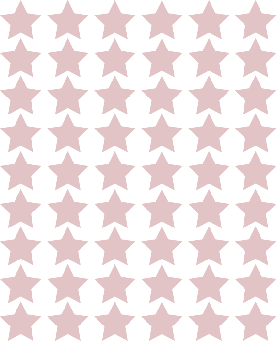 Sterren muurstickers oud roze