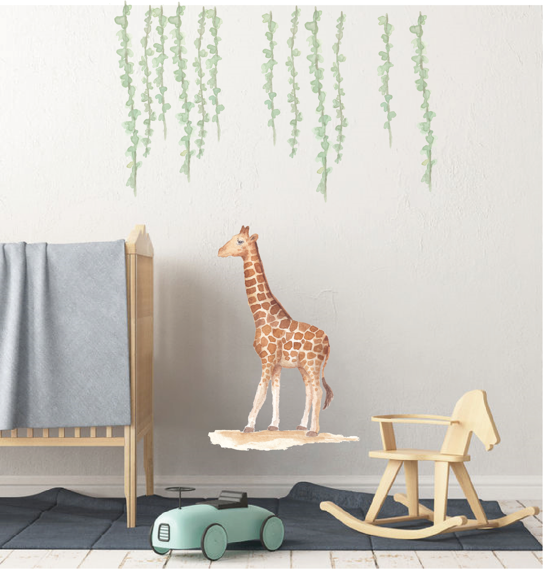 Safari muurstickers collectie voor de babykamer | Van potlood streep tot muursticker