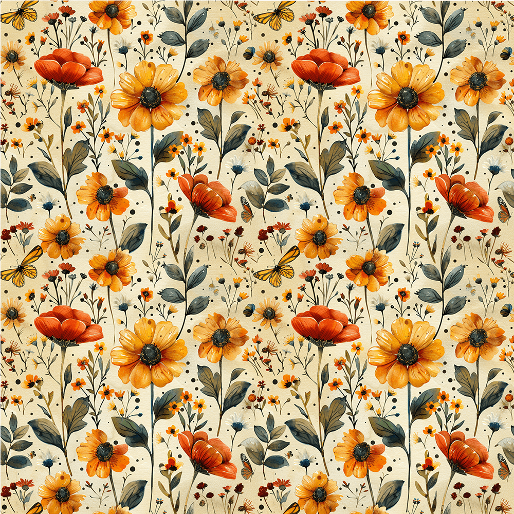 Behang bloemen motief - LM Baby Art 