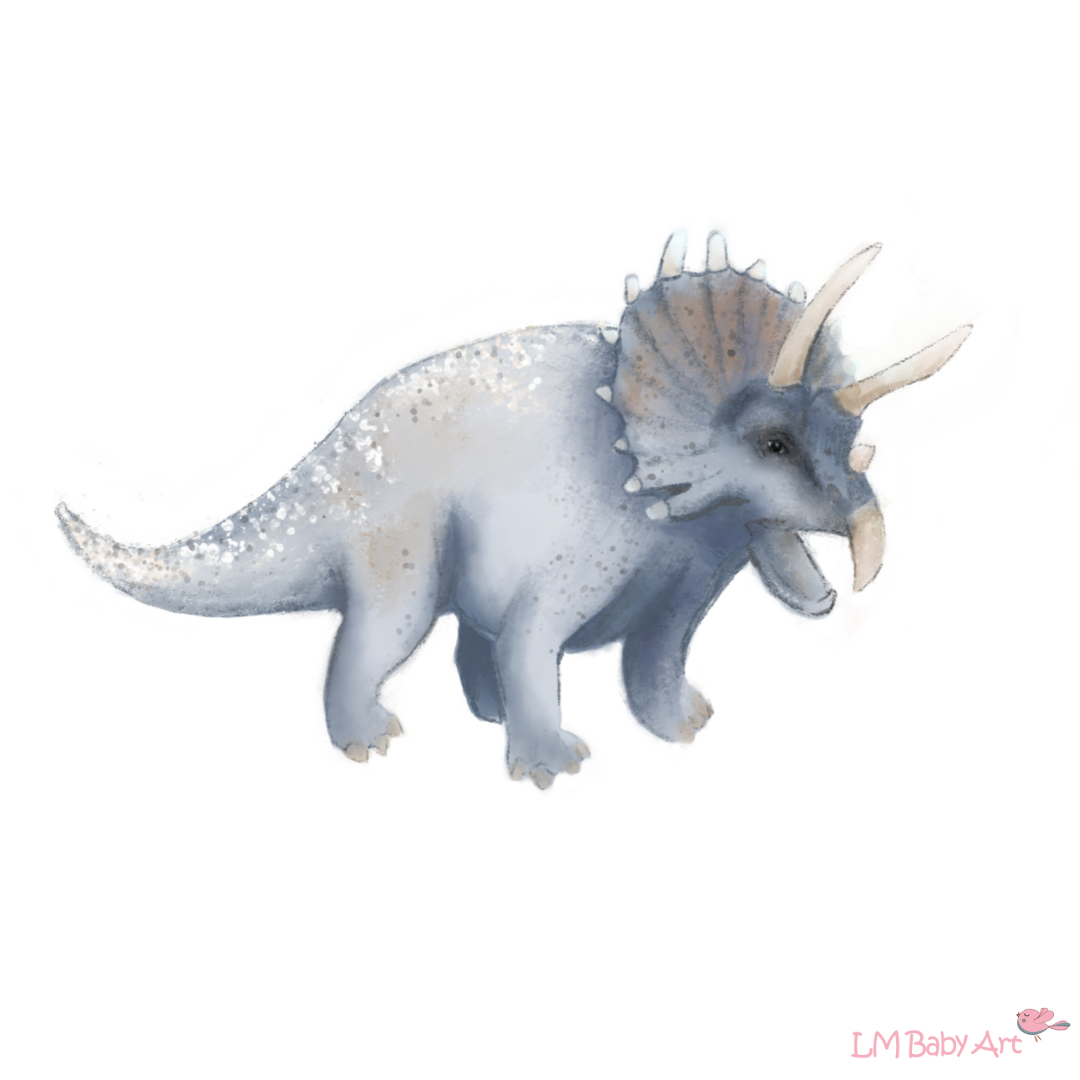 Dinosaurus muursticker Triceratops - LM Baby Art 